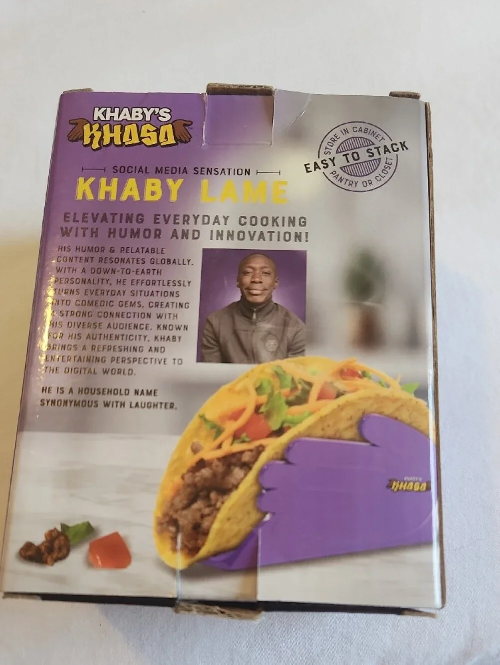 Khaby's Khassa Purple Taco Holder Set - Set of 4
